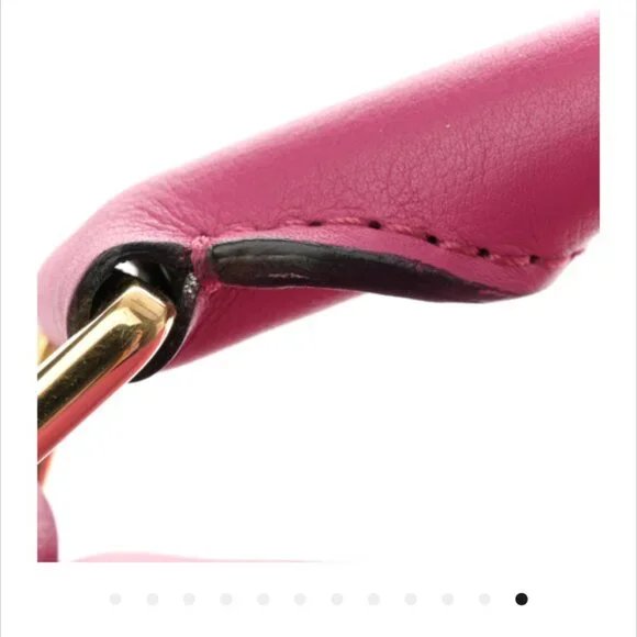 LOEWE Calfskin Leather Shoulder Crossbody Med Puzzle Bag in Fuchsia Pink Gold - Picture 12 of 12